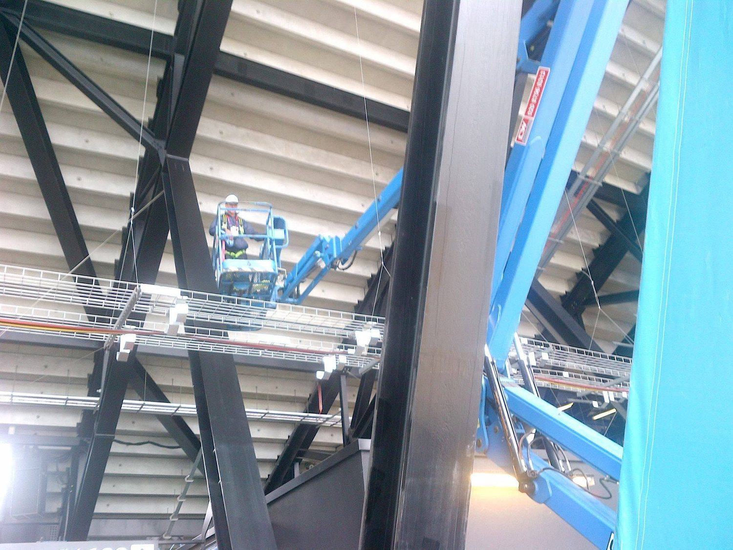 High-level cleaning at height