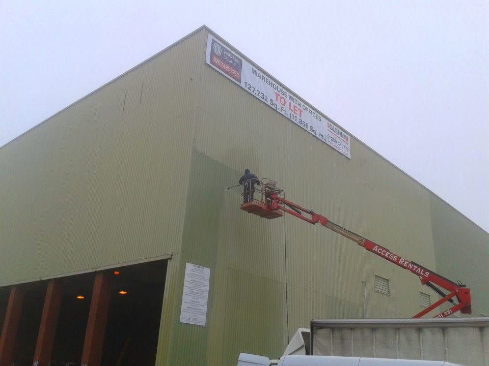 Cladding wash at height